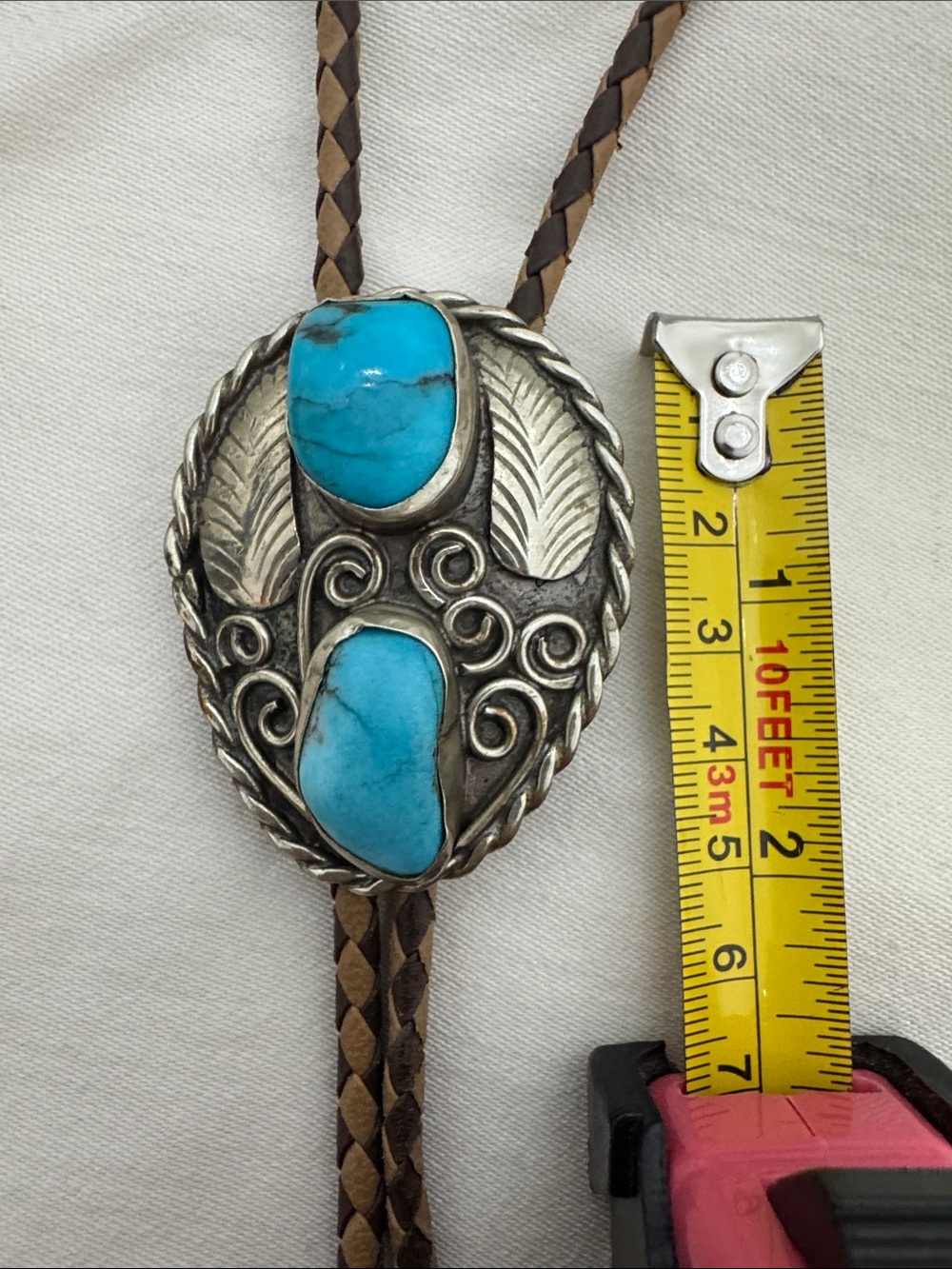 Turquoise Stone vintage Bolo Tie Necklace - Unbranded (mlb) - Picture 3 of 4